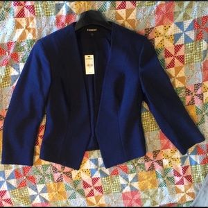 NWT Dark Blue Express Cropped Blazer
